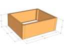 Rectangular planter kit 34" x 28" x 12"T