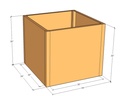 Rectangular planter kit 34" x 34" x 30"T
