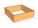 Rectangular planter kit 40" x 40" x 12"T