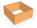 Rectangular planter kit 40" x 40" x 18"T