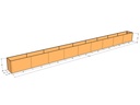 36'4" x 25" x 30" tall planter