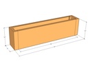 Rectangular planter kit 3'11" x 8" x 12"T