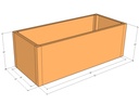 Rectangular planter kit 4'4" x 22" x 18"T