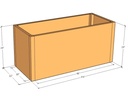 Rectangular planter kit 4'4" x 22" x 24"T
