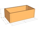 Rectangular planter kit 4'4" x 40" x 18"T