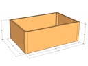 Rectangular planter kit 4'4" x 34" x 18"T