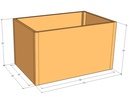Rectangular planter kit 4'4" x 34" x 30"T