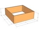Rectangular planter kit 4'4" x 4'4" x 18"T