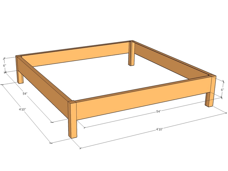Rectangular planter kit 4'10" x 4'10" x 6"T