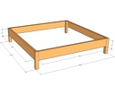Rectangular planter kit 4'10" x 4'10" x 6"T