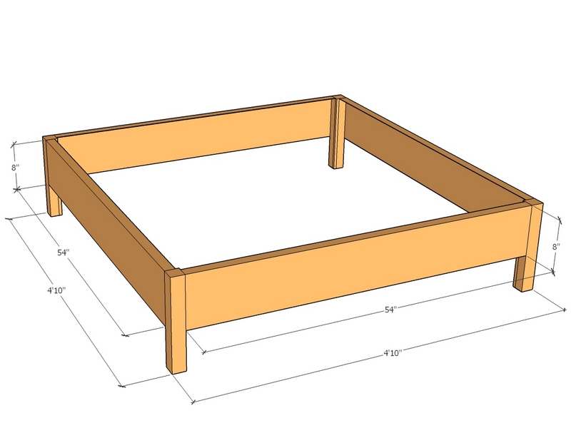 Rectangular planter kit 4'10" x 4'10" x 8"T