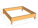 Rectangular planter kit 4'10" x 4'10" x 8"T