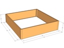 Rectangular planter kit 5'4" x 5'4" x 15"T