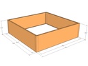 Rectangular planter kit 5'4" x 5'4" x 18"T