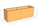 Rectangular planter kit 5'10" x 19" x 24"T