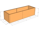 Rectangular planter kit 5'10" x 22" x 18"T
