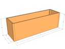 Rectangular planter kit 6'4" x 22" x 24"T