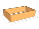 Rectangular planter 6'4" x 3'10" x 18"T