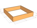 Rectangular planter kit 6'4" x 6'4" x 15"T