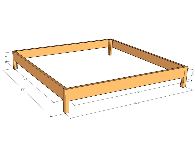 Rectangular planter kit 6'4" x 6'4" x 6"T