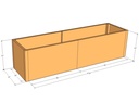 Rectangular planter kit 6'10" x 22" x 21"T