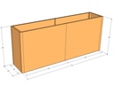 Rectangular planter kit 7'4" x 19" x 36"T