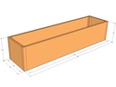 Rectangular planter kit 7'4" x 22" x 18"T
