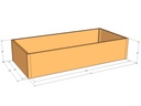 Rectangular planter 7'4" x 40" x 18"T