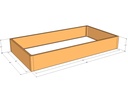 Rectangular planter kit 7'4" x 3'10" x 12"T