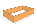Rectangular planter kit 7'4" x 52" x 18"T