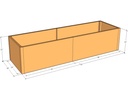 Rectangular planter kit 7'10" x 28" x 21"T