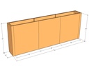 Rectangular planter kit 7'11" x 12" x 36"T