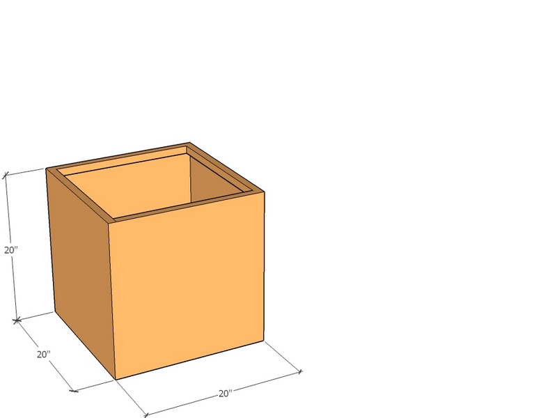 Corten Planter 20"L x 20"W X 20"Tall