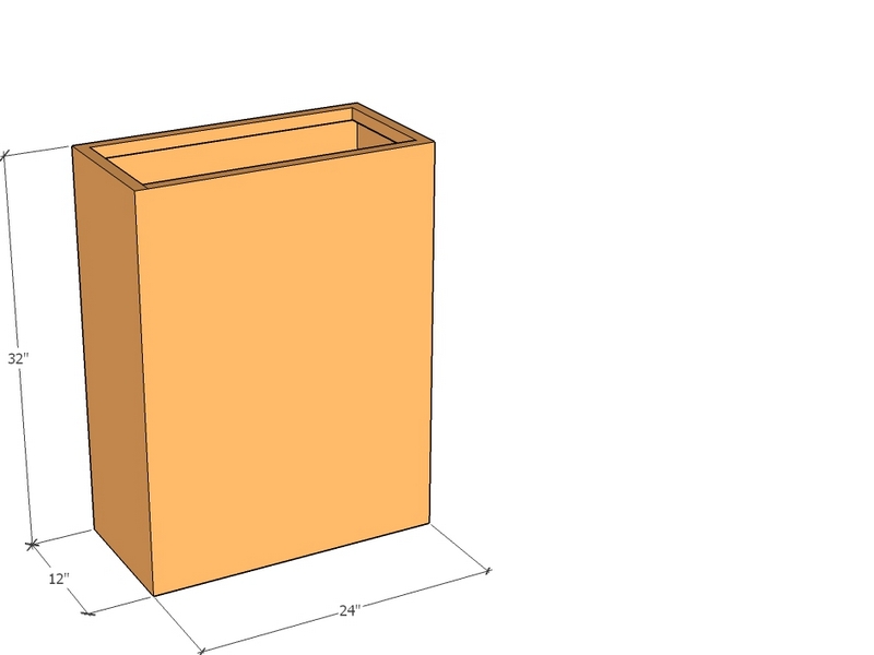 Corten Planter 24"L x 12"W X 32"Tall