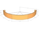 Retain wall Curv 14'4" L x 72"rad 18" T Ext