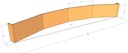 Retain wall Curv 16'5" L x 16'rad 24" T