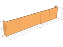 Retaining wall straight 17'11" x 42" Tall