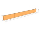 Retaining wall straight 20'5" x 24" Tall