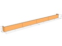 Retaining wall straight 24'5" long x 18"T
