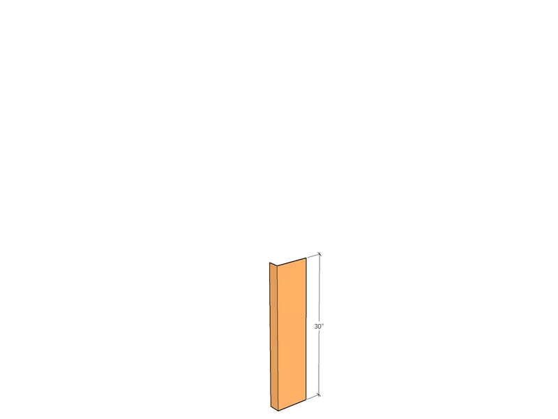 [CorAng30-160-2-11] Angle Post 30" x 160 x 2" x 11ga