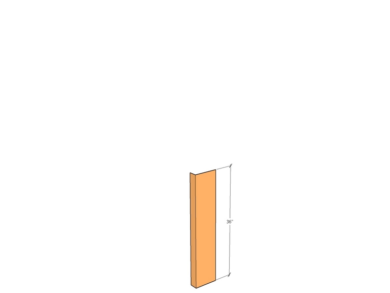 [CorAng36-160-2-11] Angle Post 36" x 160 x 2" x 11ga