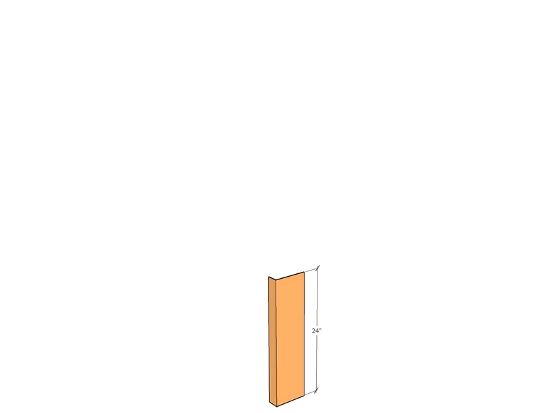 [CorAng24-160-2-11] Angle Post 24" x 160 x 2" x 11ga